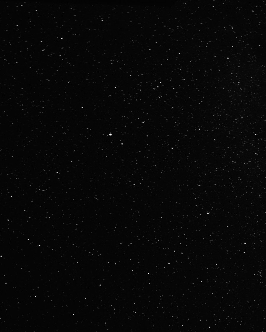 black and white stars in the sky